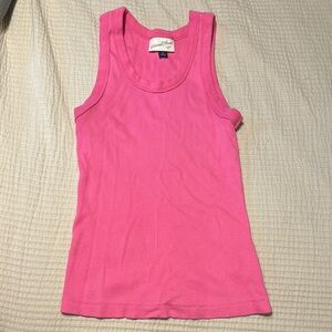 Universal Thread Pink Ribbed Sleeveless Tank Top